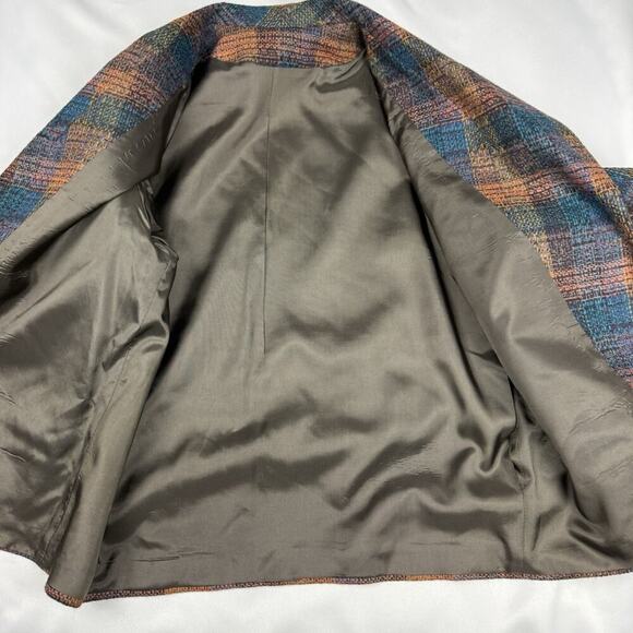 Kirkland Hall VTG Tweed Plaid Blazer M 90s Dark Academia Old Money Classic Prep - Picture 7 of 12